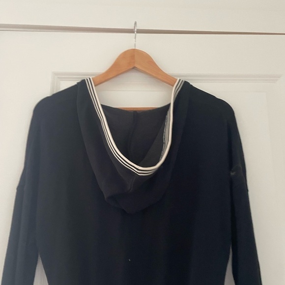 Anthropologie Daily Practice Ruched Knit Hooded Mini Dress Long Sleeves - Picture 7 of 10